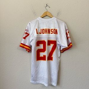 VINTAGE REEBOK Kansas City Chiefs Larry Johnson Limited Jersey White